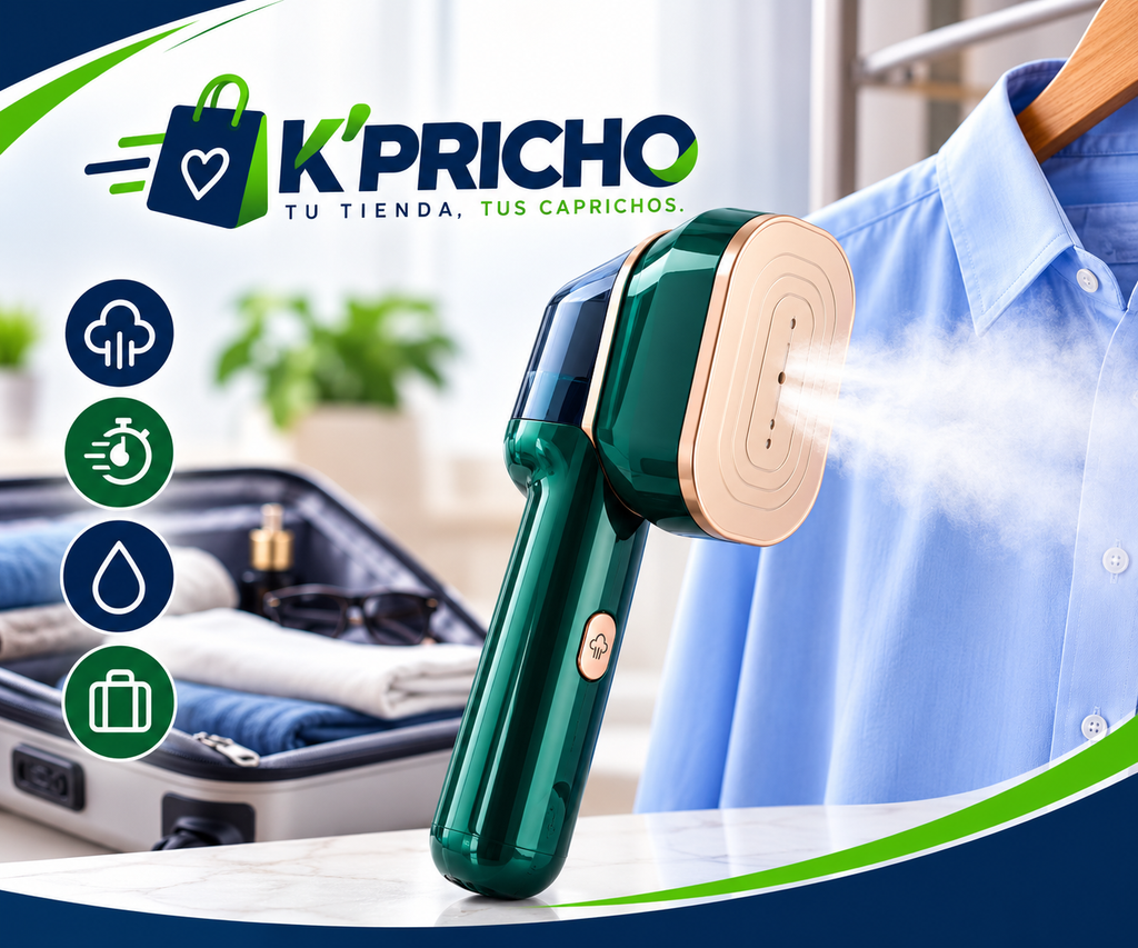 Plancha a Vapor Portátil – Rápida, Compacta y Práctica